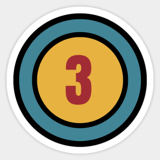 The Number 3 - Three - 3rd - Third Sticker